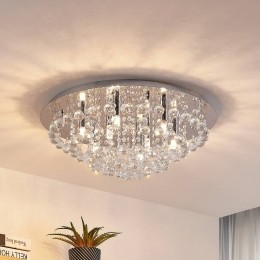 LindbyplafondlampAntonino8-lampschroomkristal55cm
