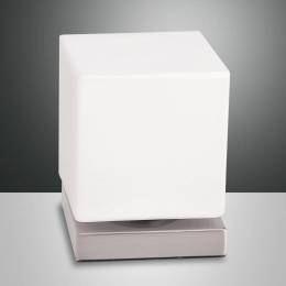 FabasLuceMetaanraakdimmer-LEDtafellampBrentanikkel