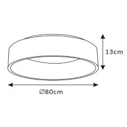 LucideTaloweLEDplafondlampwit80cm