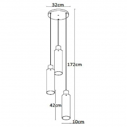 LucideOrlandohanglamprookgrijs3-lamps