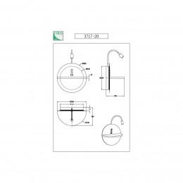 FabasLuceLEDleeslampDualachtergrondverlichtinghoutplankdimbaar