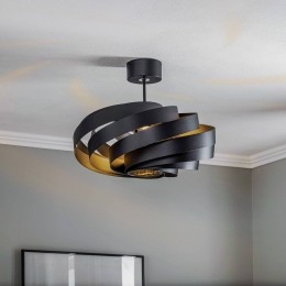 DomiluceVentoplafondlampzwart50cmmetaalE27