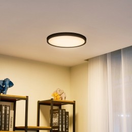 LindbyLEDplafondlampPravin40cmCCTzwart