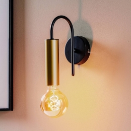 LuminexWandlampLoppe1-lampzwartgoud