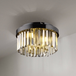 JUSTLIGHTGmbHJUSTLIGHTKulunkaplafondlampkristalglaszwart