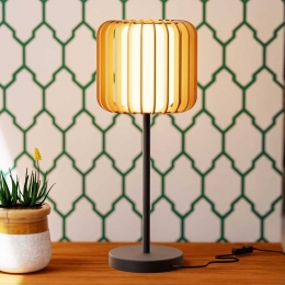 ForlighttafellampVivalichtbruinhoutmetaalhoogte49cm