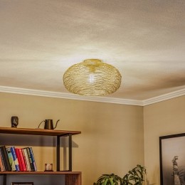 LindbyplafondlampKaviyagoudkleurig40cmijzerE27