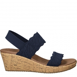 SkechersBeverleeTimelessTouchSandalenDamesBlauw