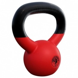 Kettlebell-Gietijzer-Vinyl-Gewicht-Rood-4kg-GorillaSports