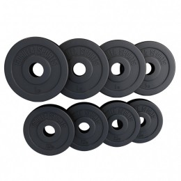 VoordeelbundelOlympischeHalterschijven4x254x5kgKunststof-50mm-GorillaSports