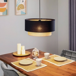 DuollaHanglampBoho45cm1-lichtszwartjute