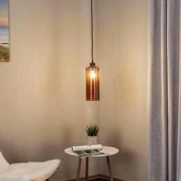 SolbikaLightingHanglampSodaglazencilinderamber12cm