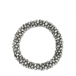 Grijzemetallickralenarmband