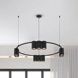 Eko-LightHanglampGenesisaluminiumzwart10xGU1060cm