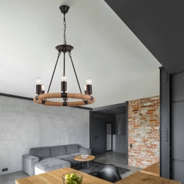 GloboRondeLEDhanglampUlleumethenneptouw6-lamps