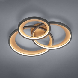 TrioLightingLEDplafondlampGranadamatzwartgoud