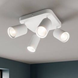 NowodvorskiLightingPlafondlampEyeSpot4-lampsvierkantwit