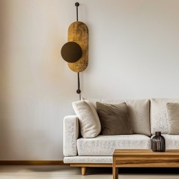 NowodvorskiLightingWandlampWheelgoudmetzwarteafdekking