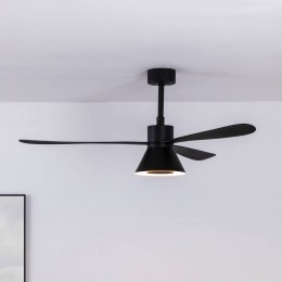 FAROBARCELONAPlafondventilatorAmeliaConeLEDlampzwart