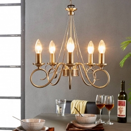 LindbykroonluchterMarnia5-lamps40cmbronsantiekE14