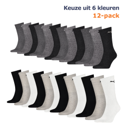 PumaSportsokkenAntraciet12-pack-4346