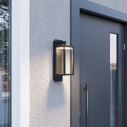 LucandeLEDbuitenwandlampFerdinandgrijsmetaal38cm