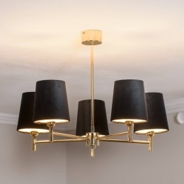 EulunakroonluchterNitazwartgoud5-lamps