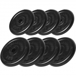 Halterschijvenset30kg-4x25en4x5kg-Gietijzer-Rubber-30mm-GorillaSports