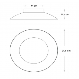 LucideLEDplafondlampFoskalmessing215cm