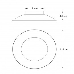 LucideFoskalLEDplafondlampinwit215cm