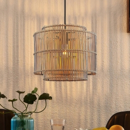 HanglampLindbyBridga35cmzwartbamboe