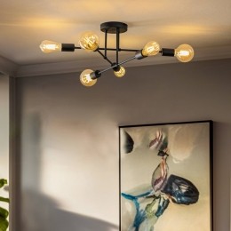 HELAMPlafondlampCambridge6-lampszwart