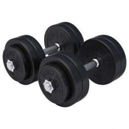 Dumbbellset-Halterset-Kunststof-30kg-Gewichtenmetstangen-GorillaSports