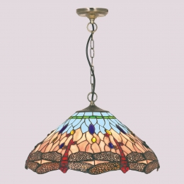 SearchlightKlassiekeTiffany-stijlhanglampDRAGONFLY