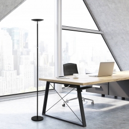 LEDvloerlampMAULspherezwartdimbaarhoogte183cm