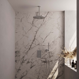 InbouwRegendoucheSetBrauerChromeEditionPlafondUitloopRondeHoofddouche30cmBrauer