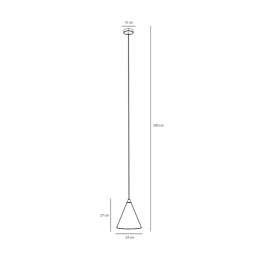 ALDEXHanglampvormwijnroodmetaal24cmkegelE27