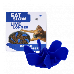 EatSlowLiveLongerGobbleStopperBlue