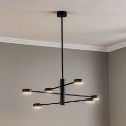 NowodvorskiLightingPlafondlampOrbitVIzwart6-lamps