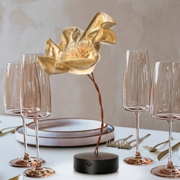 SlampLaFleurLEDtafellampoplaadbarebatterijfluweel