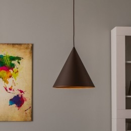 TKLightingHanglampCONO1-lamp32cmbronskleurig