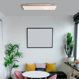 GloboPlafondlampDorolengte80cmdonkerhouthoutCCT