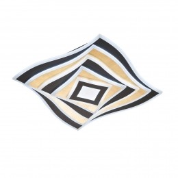 FISCHERHONSELHeroLEDplafondlampzwartgoudblad50x50cmCCTRGB