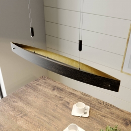 LucandeZwarteLEDhanglampmetgoudendecoratie