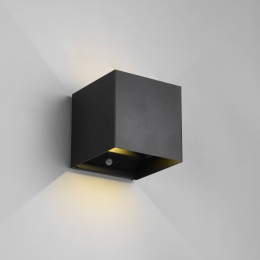 RealityLeuchtenBuitenwandlampTalentzwartbreedte10cmSensor