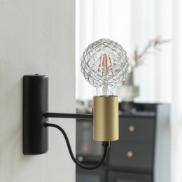 LucandeLED-bolvormigelampG95E2738W1800Kstructuurrookkleurig