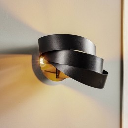 DomiluceVentowandlampzwartE14metaal14cmhoog