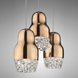 AxoLightLEDhanglampFedorarosgoudmetdrielampjes