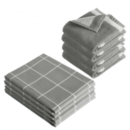 ByrklundKeuken-enTheedoekensetDoDishesDryHandsGrijs-8delig