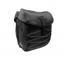 DubbelefietstasStarZwartGrijs36L